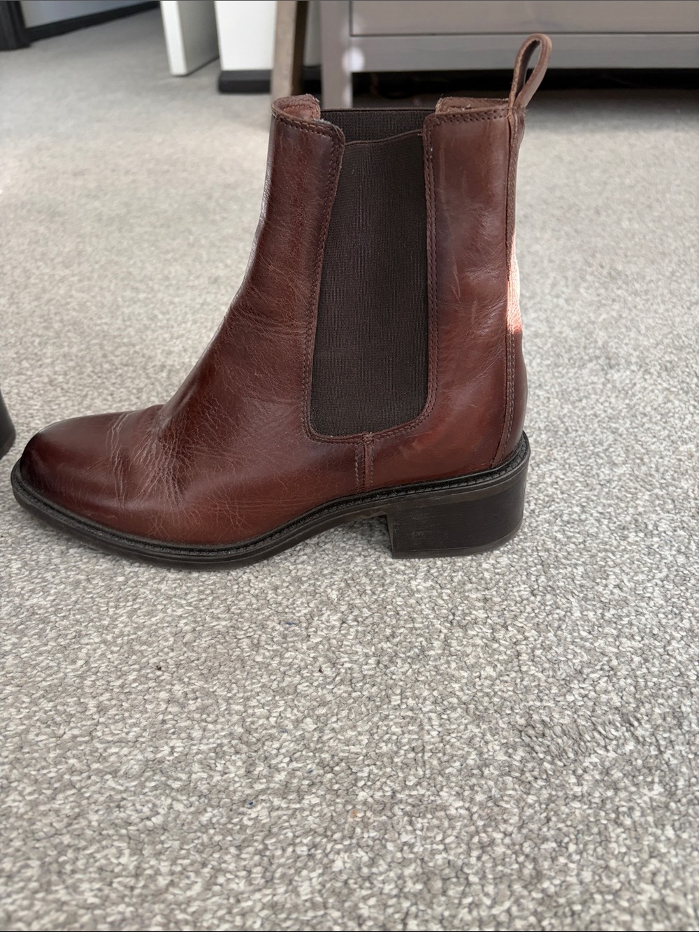 Women’s Brown Leather Chelsea Boots - Picture 2 of 3